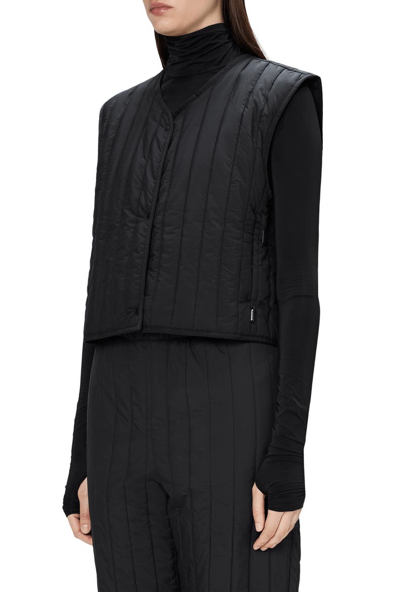 Banja Water Resistant Crop Liner Vest, Alternate, color, BLACK