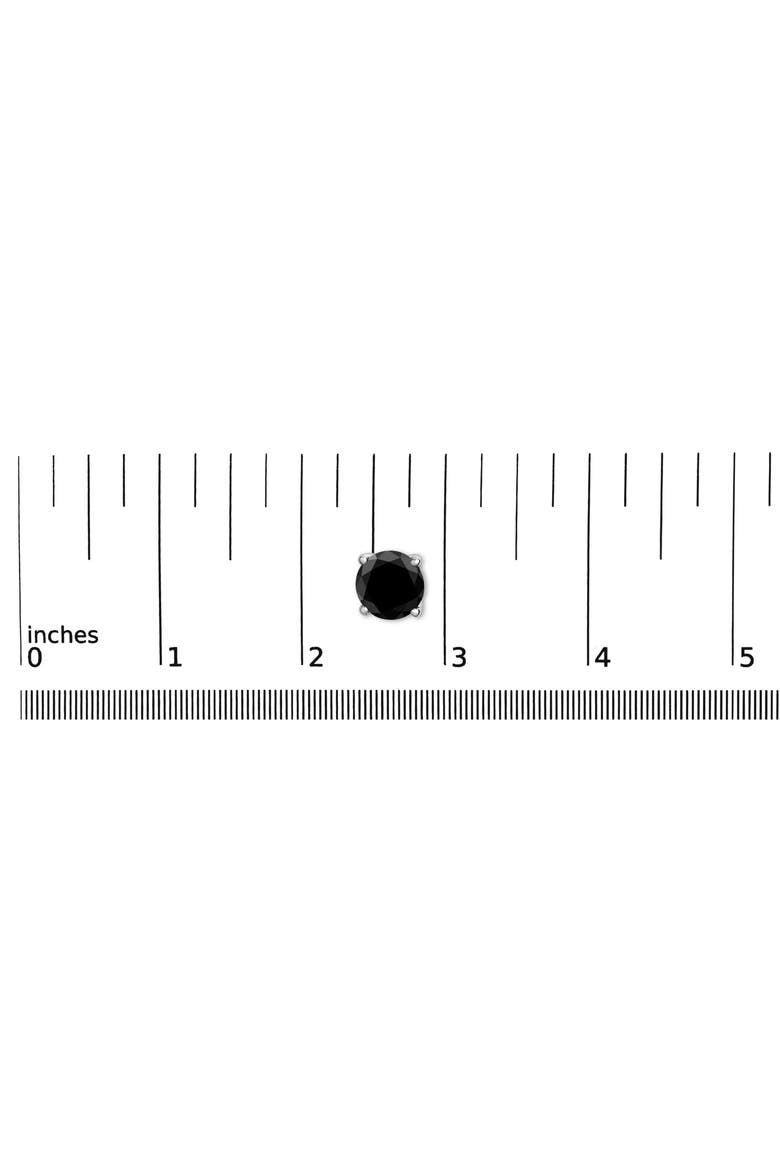 14K White Gold 5.00 Ct Black Diamond Stud Earrings with Screw Backs, Alternate, color, Black