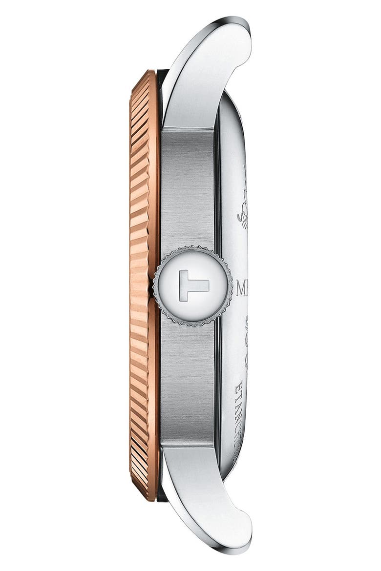 Le Locle Powermatic 80 Leather Strap Watch, 39.3mm, Alternate, color, BLUE