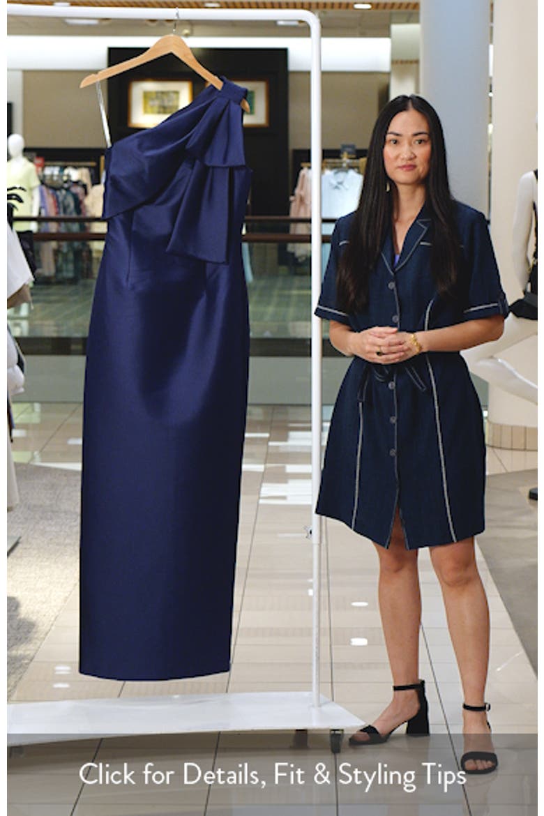 Bonnie Bow One-Shoulder Satin Gown video