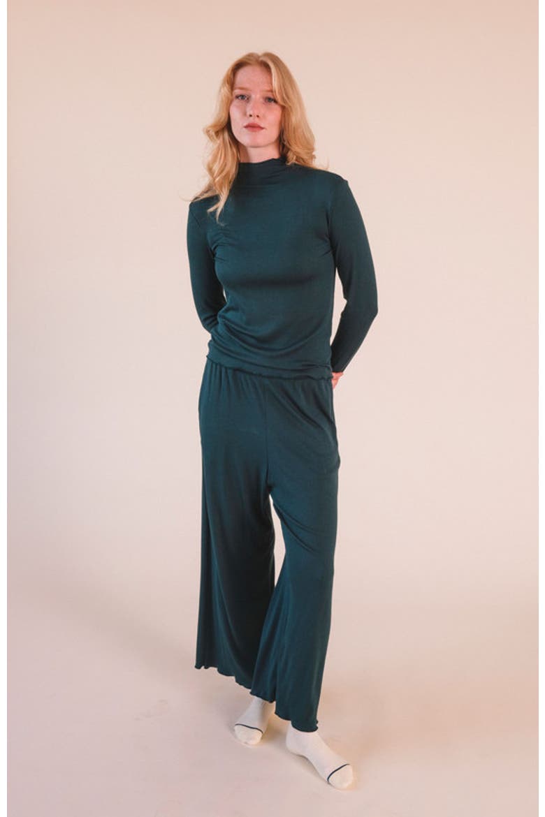 Hedy Ribbed Modal Lounge Pant, Alternate, color, Pine