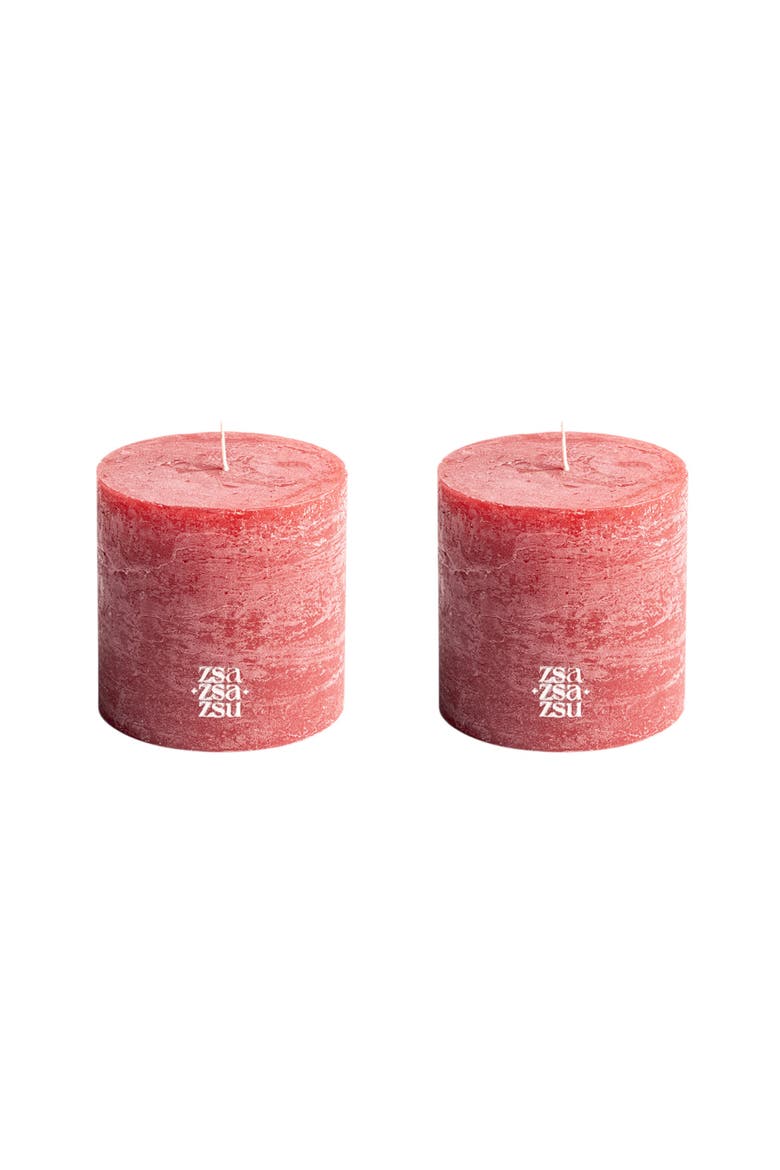 Deurne Pillar Candle 3.5 In Set of 2, Main, color, Fushia