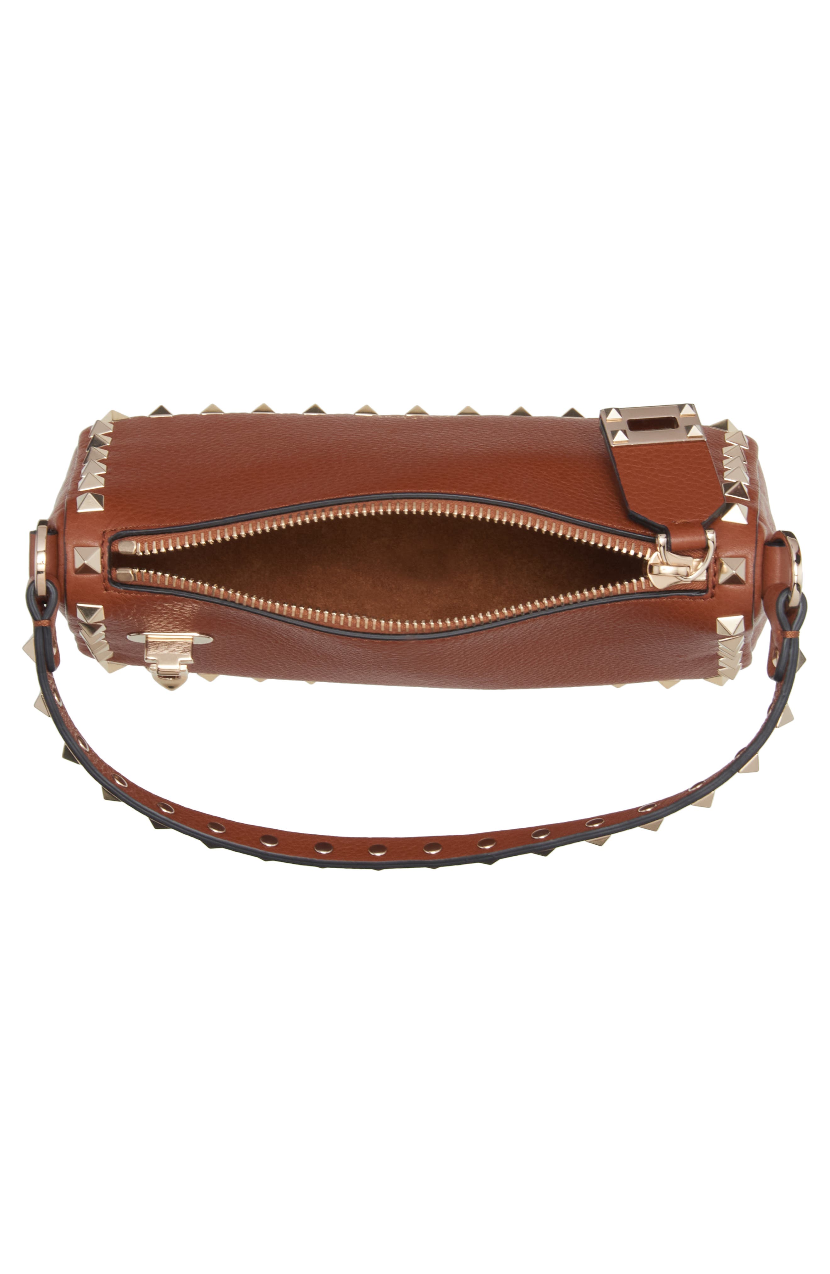 Valentino Garavani Small Rockstud Leather Shoulder Bag, Alternate, color, 
