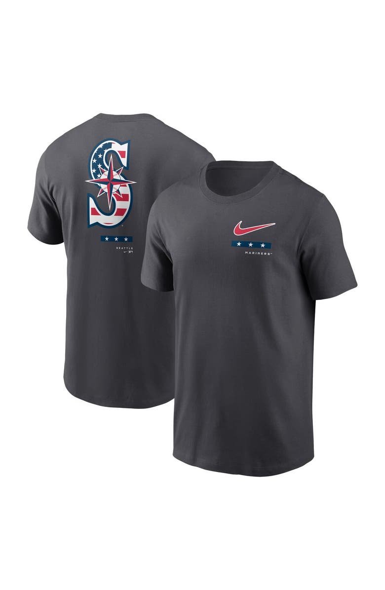 Nike Men's Nike Anthracite Seattle Mariners Americana T-Shirt, Main, color, Anthracite
