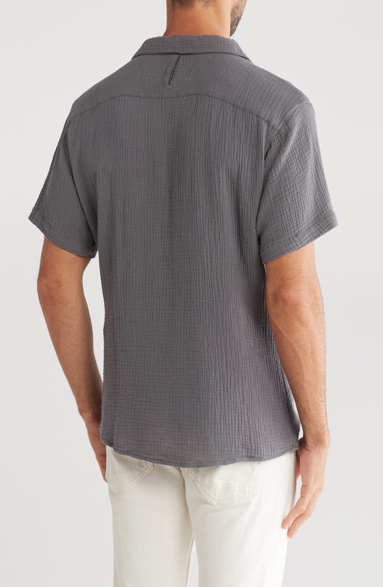 Original Paperbacks Gauze Short Sleeve Shirt, Alternate, color, Black