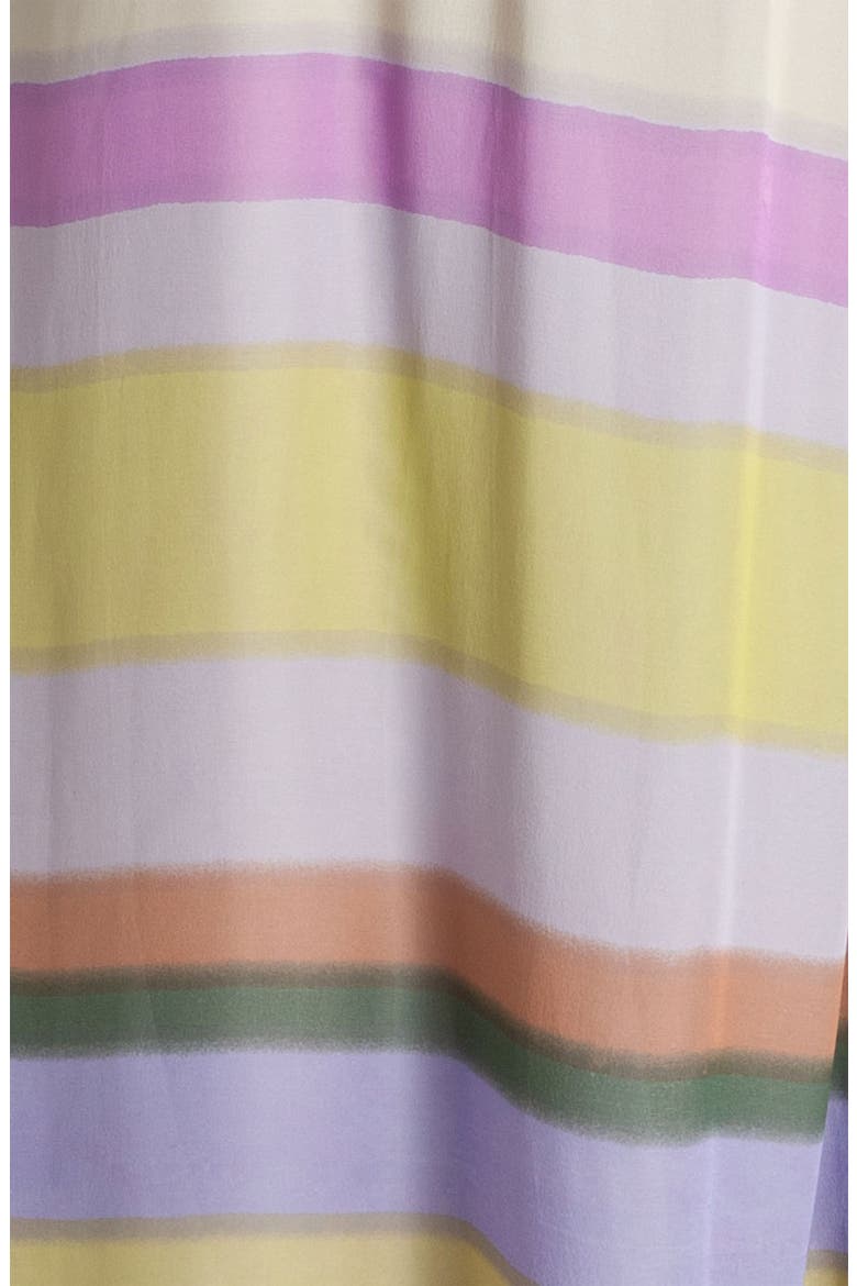Stripe Tie Waist Silk Chiffon Maxi Dress, Alternate, color, RED/ PURPLE
