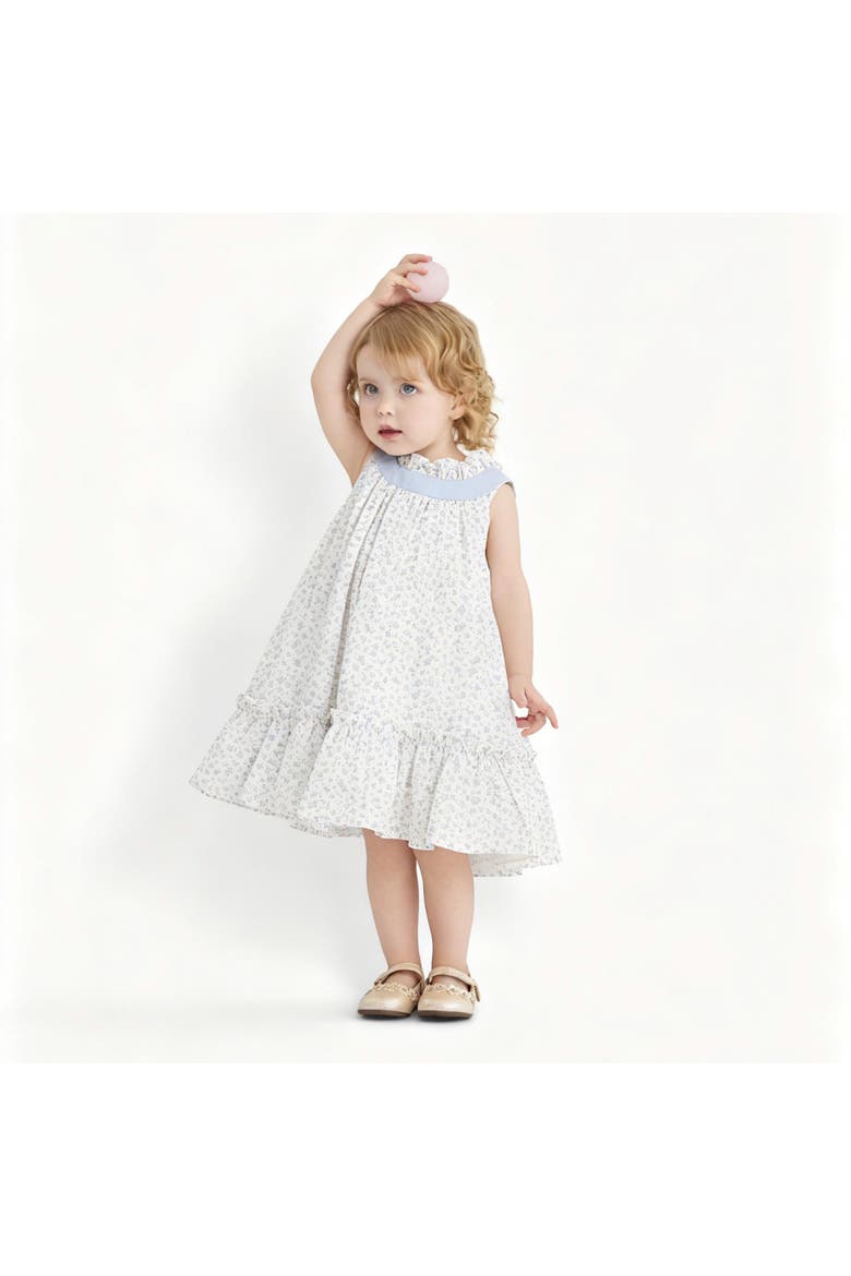 Floral Ruffle Dress, Alternate, color, Blue