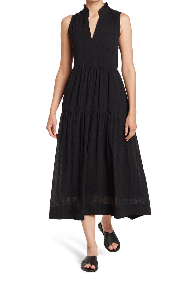 Sleeveless Midi Dress, Main, color, BLACK