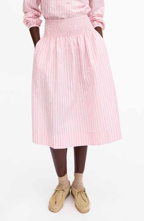 Clare V. Zoe Stripe Midi Skirt