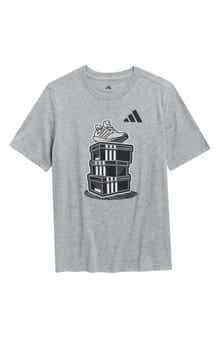 adidas Kids' Short Sleeve Stacked Shoebox T-Shirt