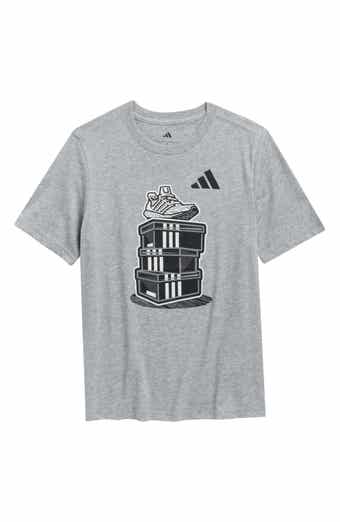 adidas Kids' Short Sleeve Stacked Shoebox T-Shirt