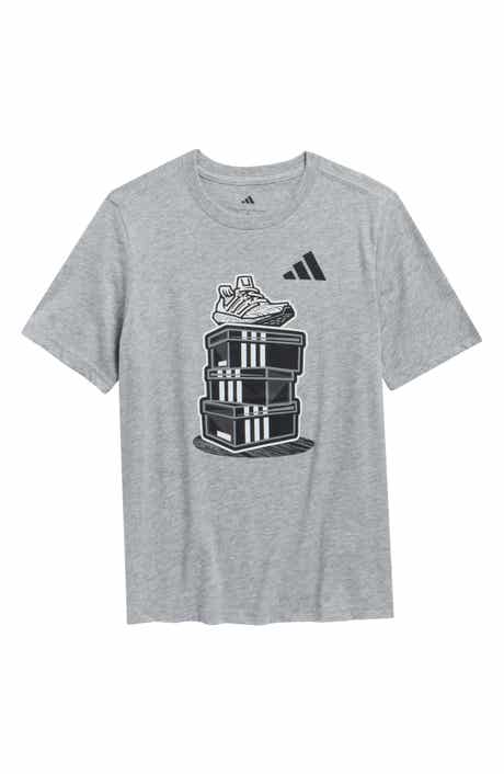 adidas Kids' Short Sleeve Stacked Shoebox T-Shirt