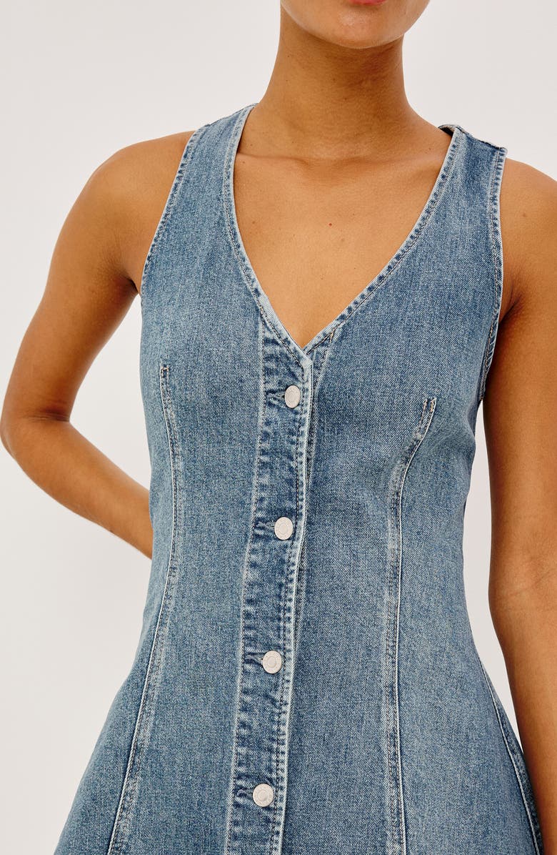 Rails Anaheim Sleeveless Fit & Flare Denim Minidress, Alternate, color, Heritage Blue