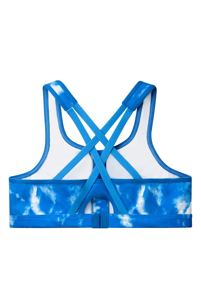 Glamorise Full Figure Zip-Up Sports Bra, Alternate, color, Blue Tie-Dye