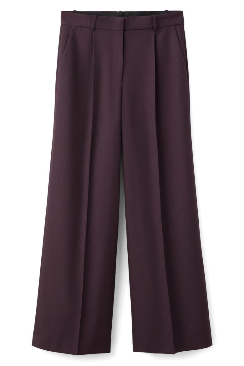 Hidra Seamed Wide Leg Pants, Alternate, color, WINE