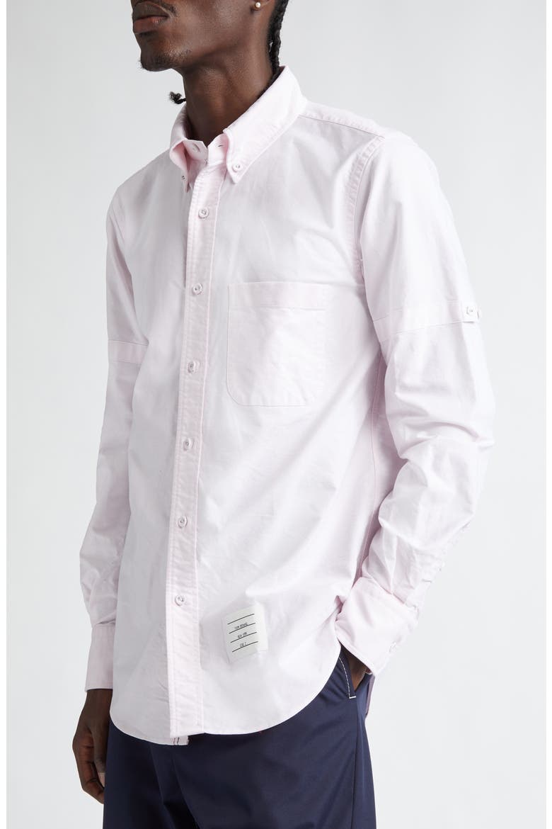 Straight Fit Cotton Oxford Button-Down Shirt, Alternate, color, LIGHT PINK