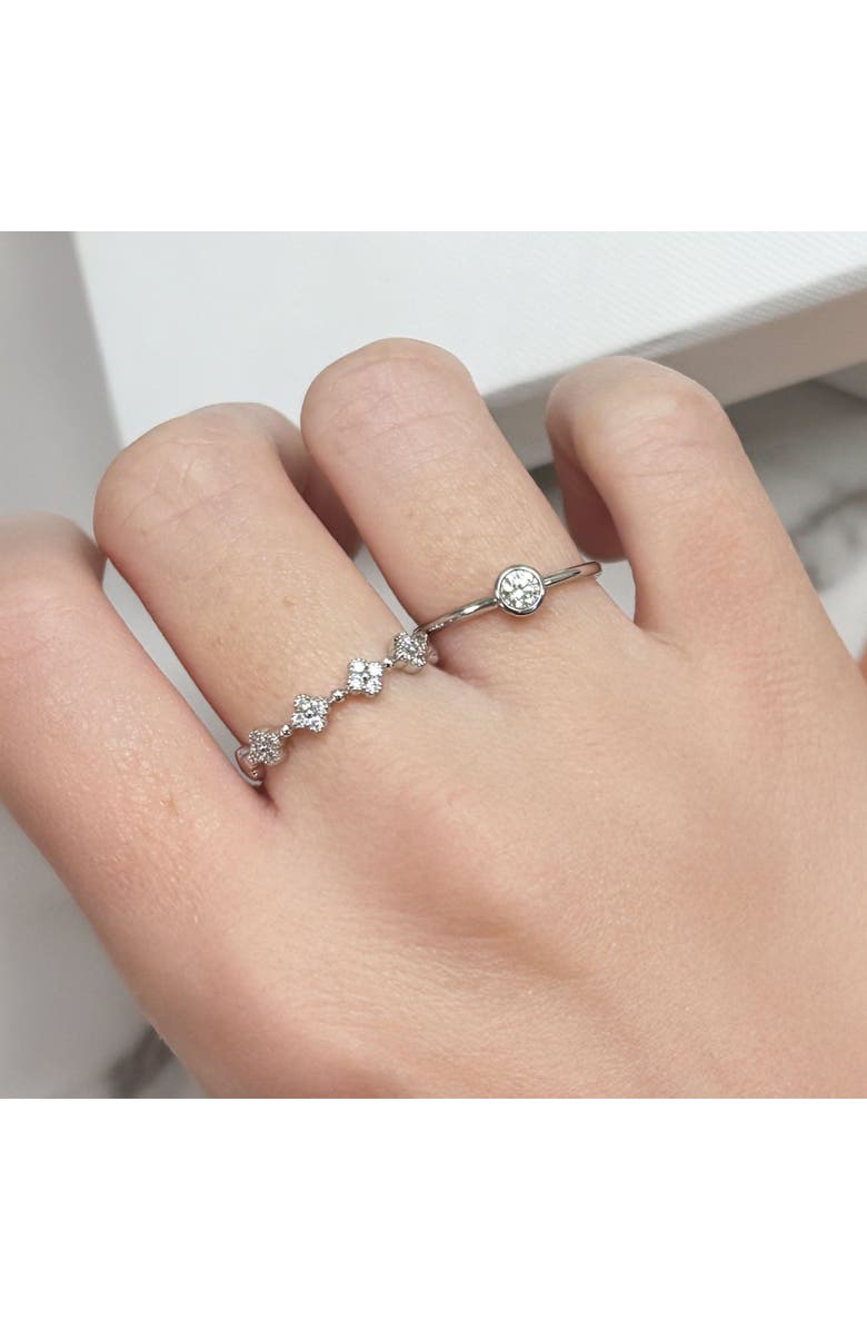 The Lovery Fine Jewelry Diamond Bezel Ring, Alternate, color, White Gold