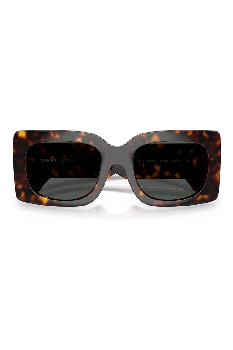54mm Square Sunglasses, Alternate, color, HAVANA / DARK GREY