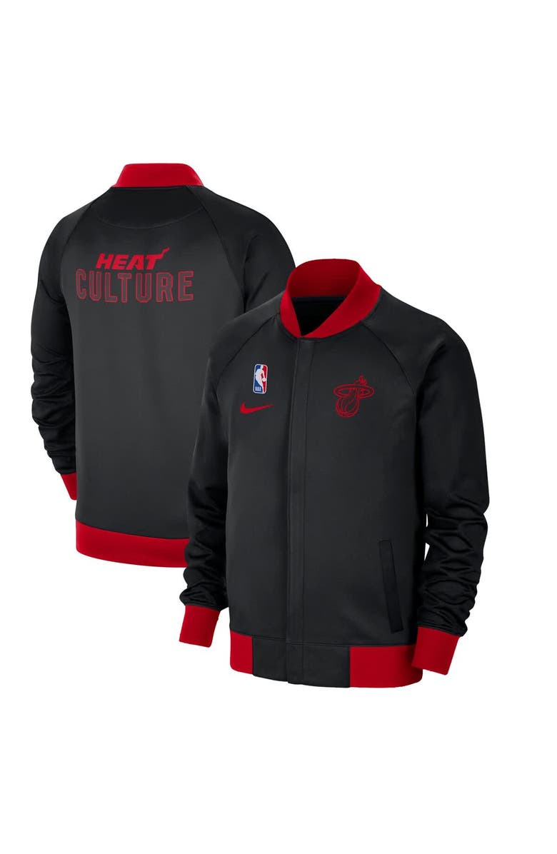 Nike Men's Nike Black Miami Heat 2024/25 City Edition Authentic Showtime Performance Full-Zip Jacket, Alternate, color, 