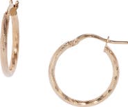 Argento Vivo Sterling Silver Twist Hoop Earrings