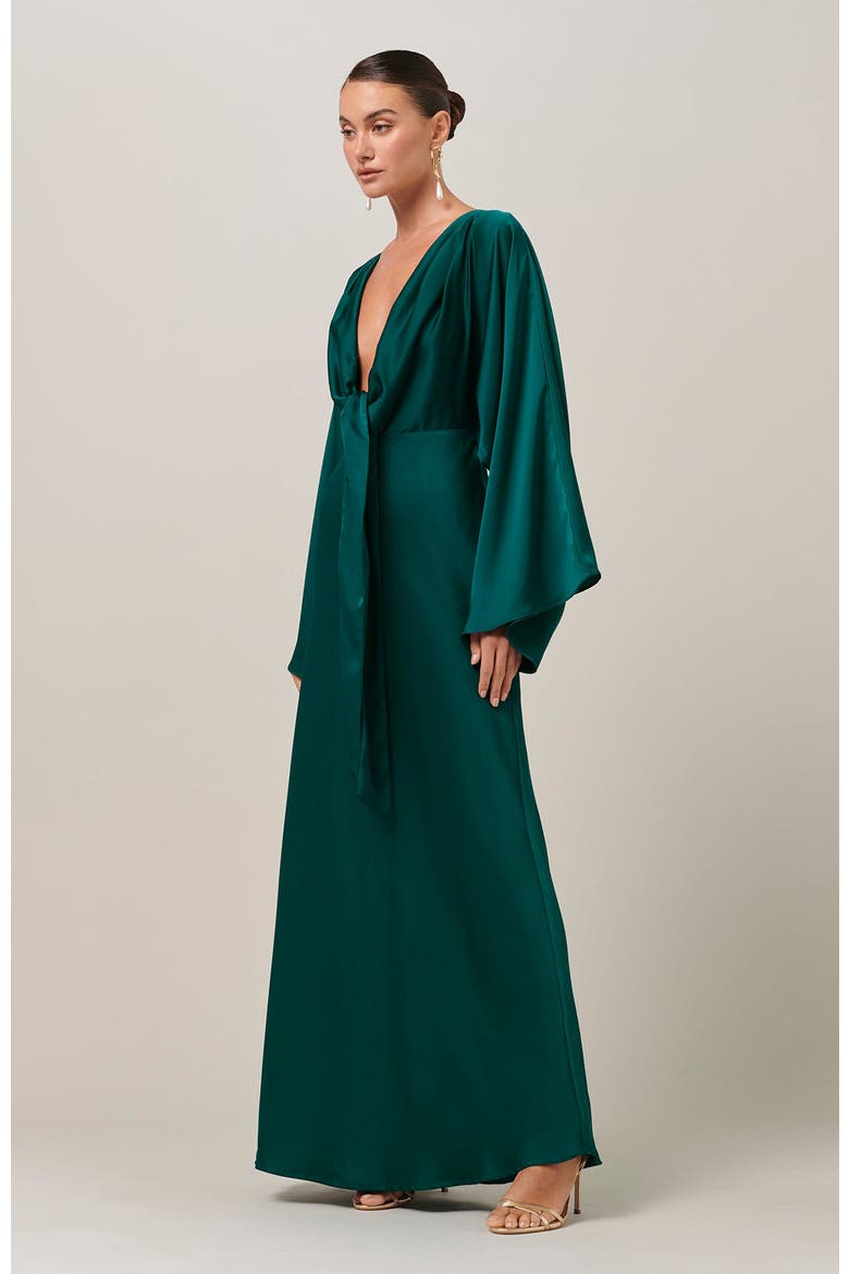 Sassy Midi Dress, Alternate, color, Emerald
