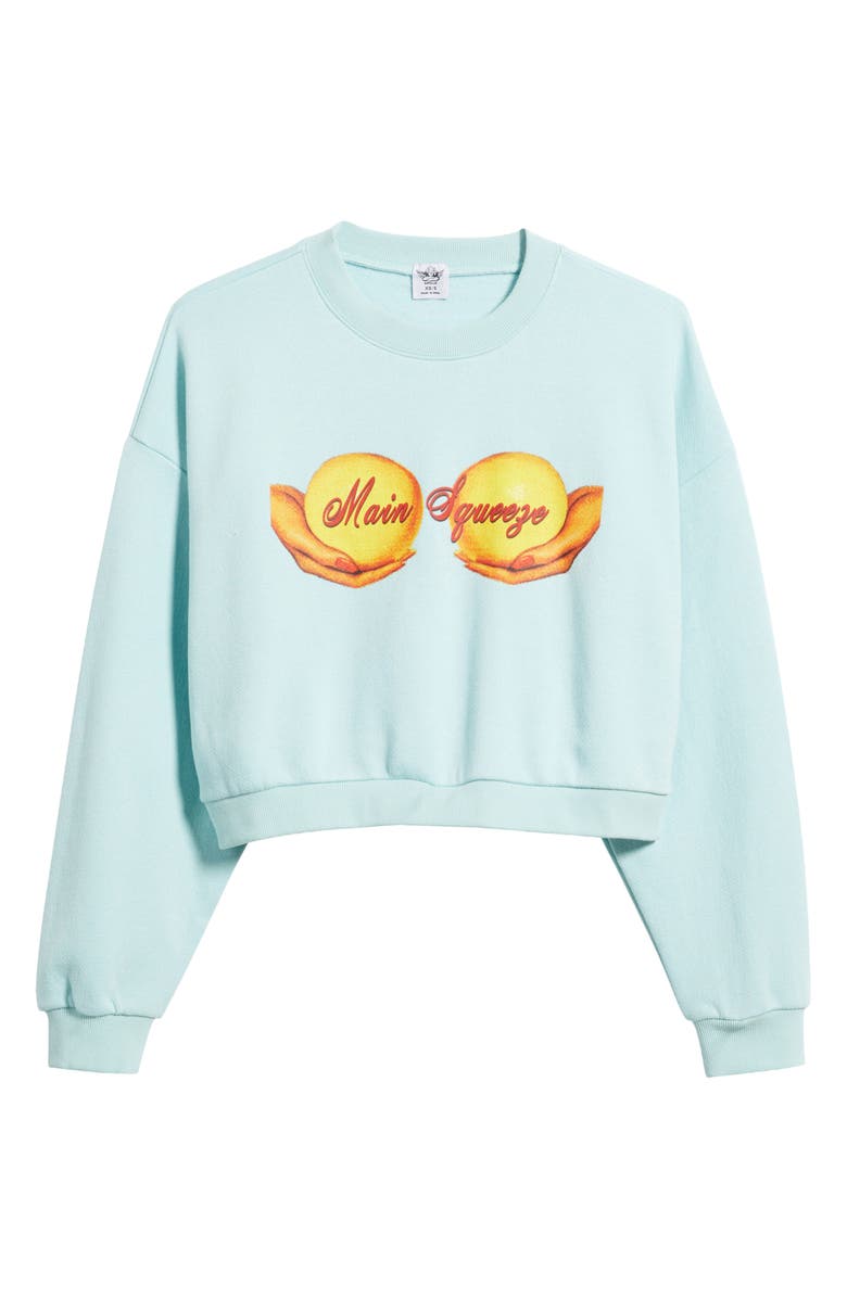 BOYS LIE Main Squeeze Kara Crop Sweatshirt, Alternate, color, Blue