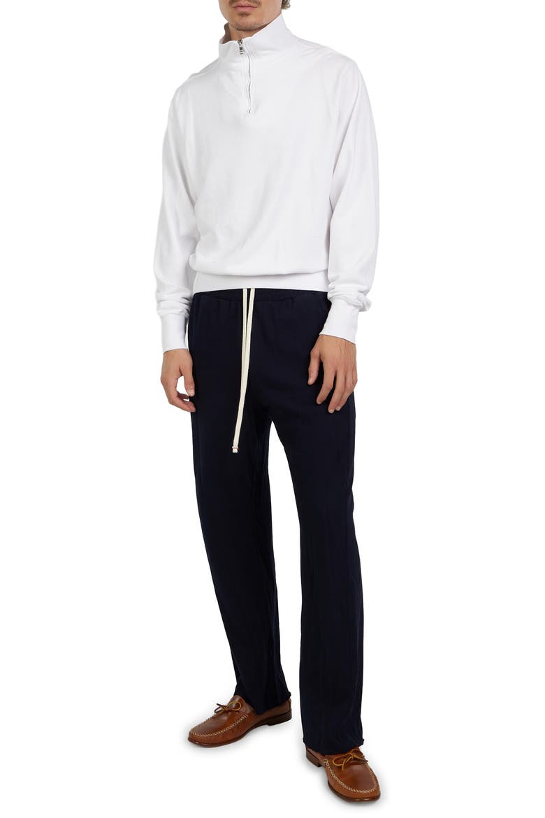 Pique Banded Half Zip Yacht Pullover, Alternate, color, White