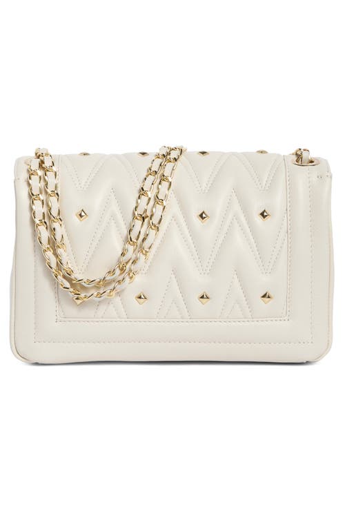 Valentino By Mario Valentino Alice Diamond Leather Tote Bag In White