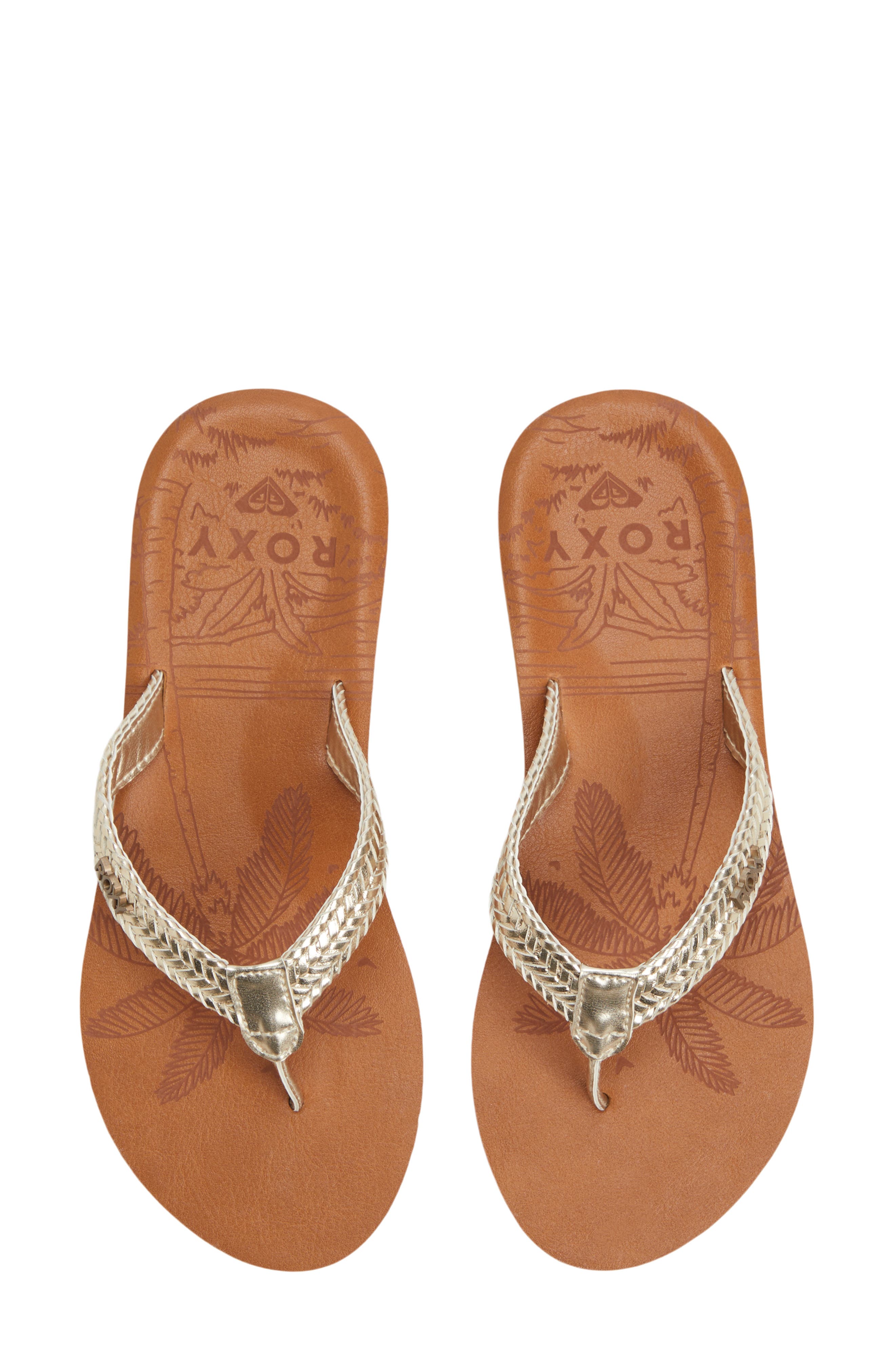 Roxy Lili III Flip Flop, Alternate, color, Champagne