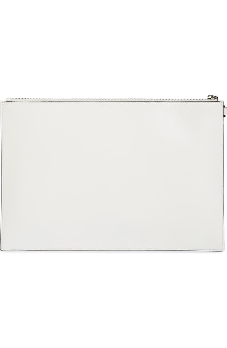Givenchy Large Signature Calfskin Leather Pouch, Alternate, color,