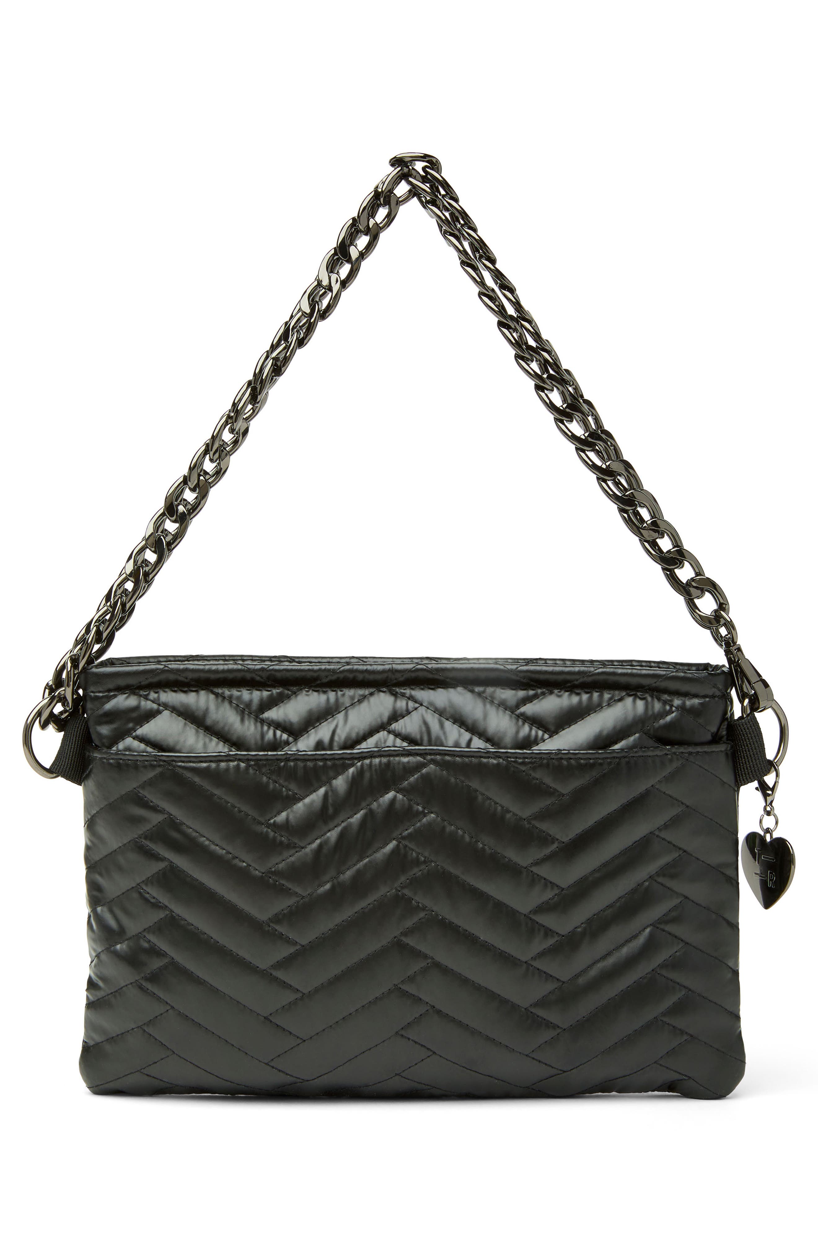 THINK ROYLN Almost Famous Quilted Crossbody Bag, Alternate, color, Pearl Black