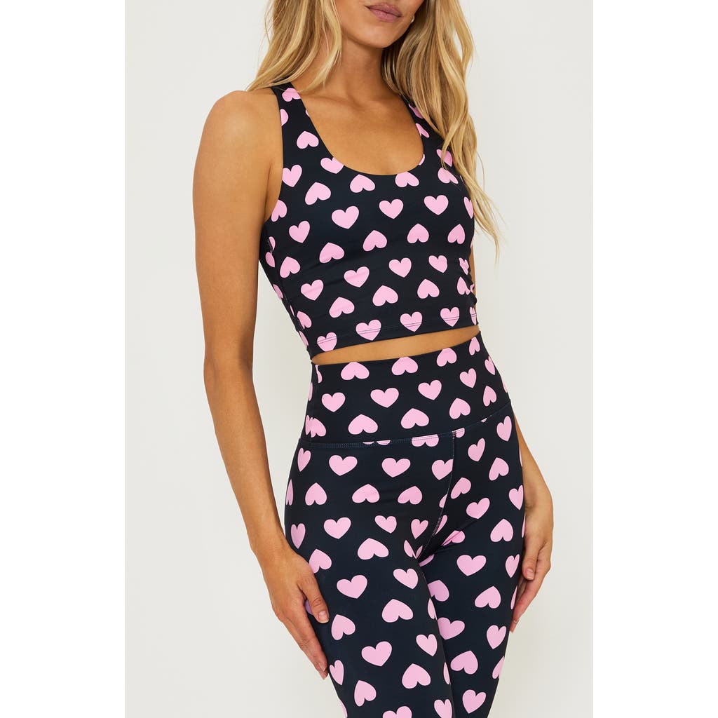 Shop Beach Riot Yara Racerback Cotton Crop Tank In Love Heart
