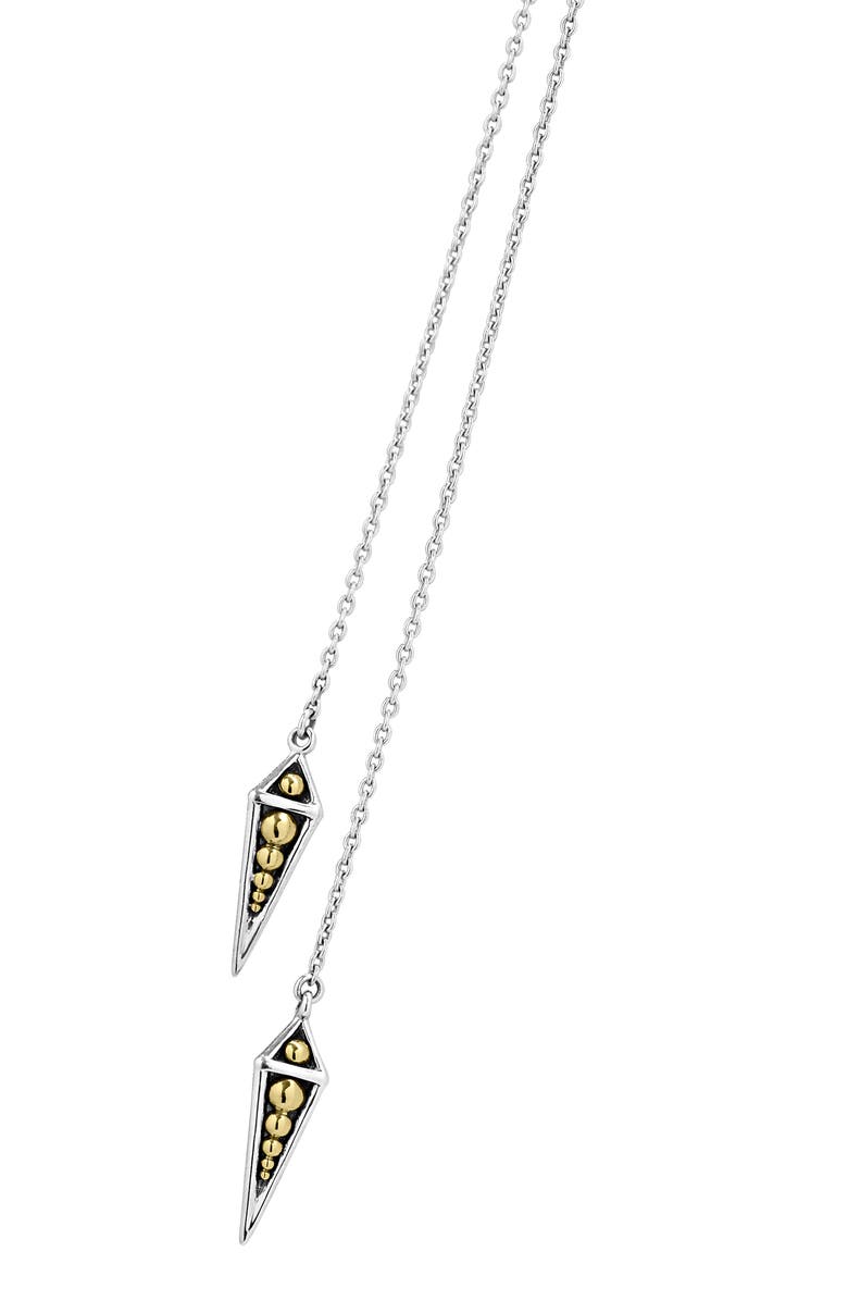 LAGOS KSL Double Large Pyramid Bolo Necklace, Alternate, color, Silver