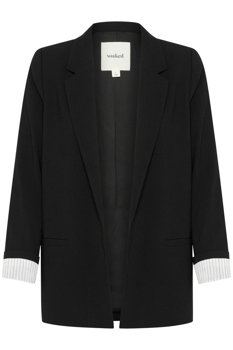 SLShirley Regular Fit Notch Lapel Blazer, Alternate, color, Black