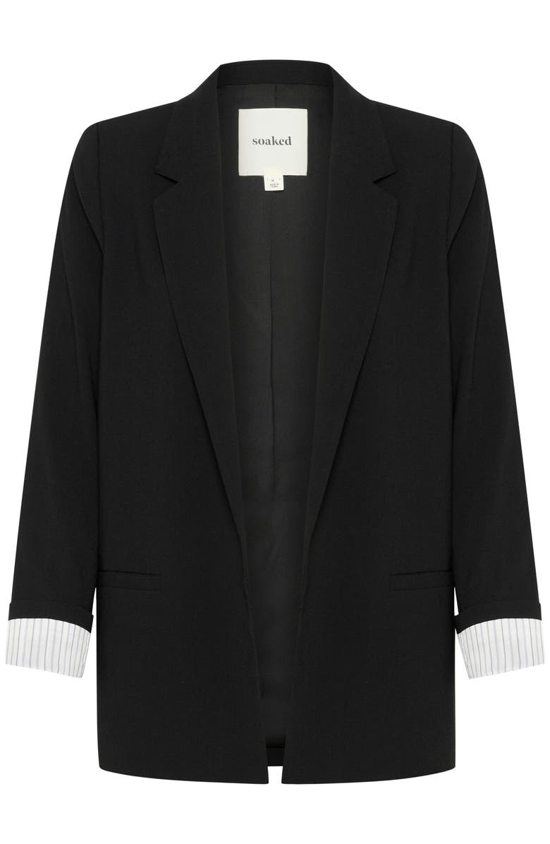 Soaked in Luxury SLShirley Regular Fit Notch Lapel Blazer, Alternate, color, Black