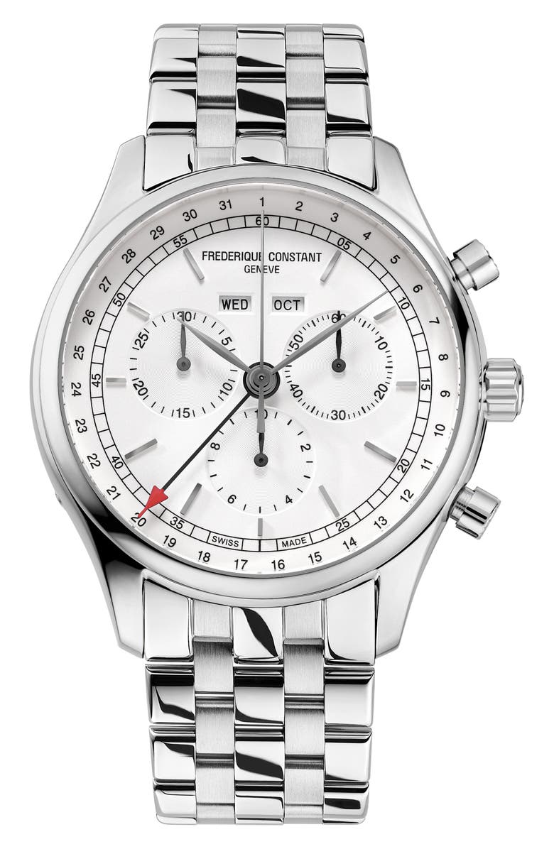 FREDERIQUE CONSTANT Classics Quartz Chronograph Bracelet Watch, 40mm, Main, color,