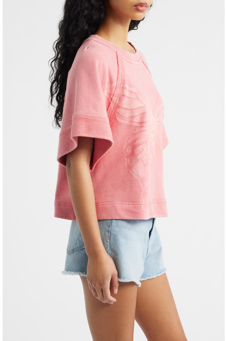 Dahlia Butterfly Graphic Print Top, Alternate, color, VINTAGE ROSEY COMBO