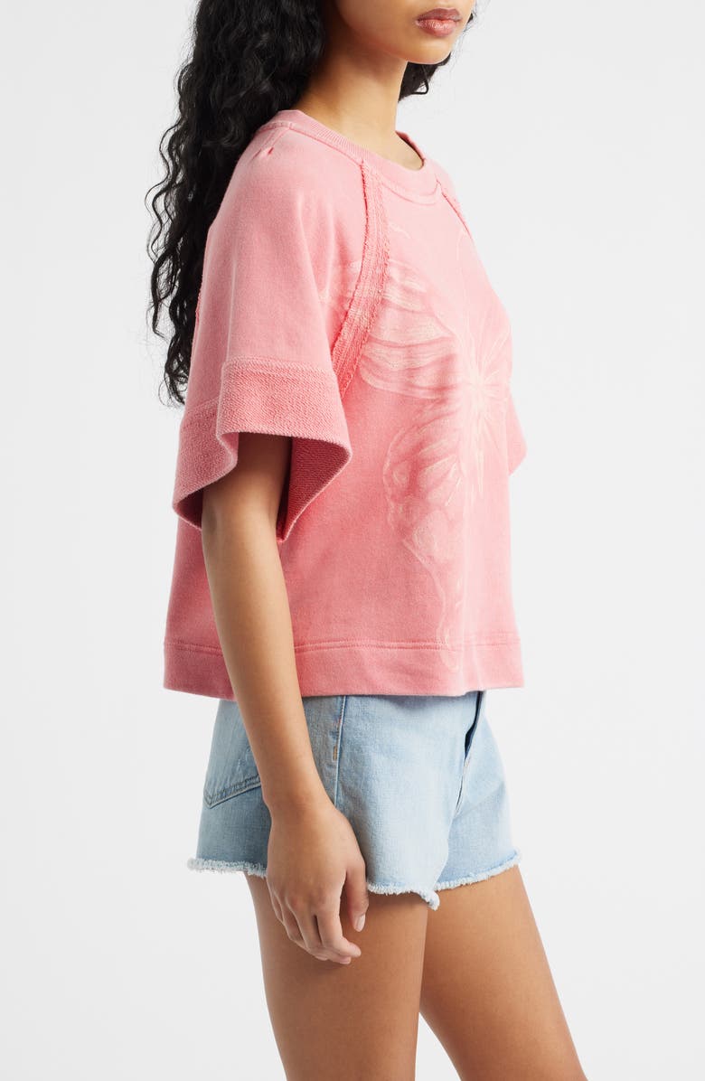 Free People Dahlia Butterfly Graphic Print Top, Alternate, color, Vintage Rosey Combo