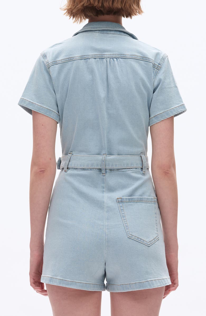Bayeas Denim Romper, Alternate, color, Light Blue