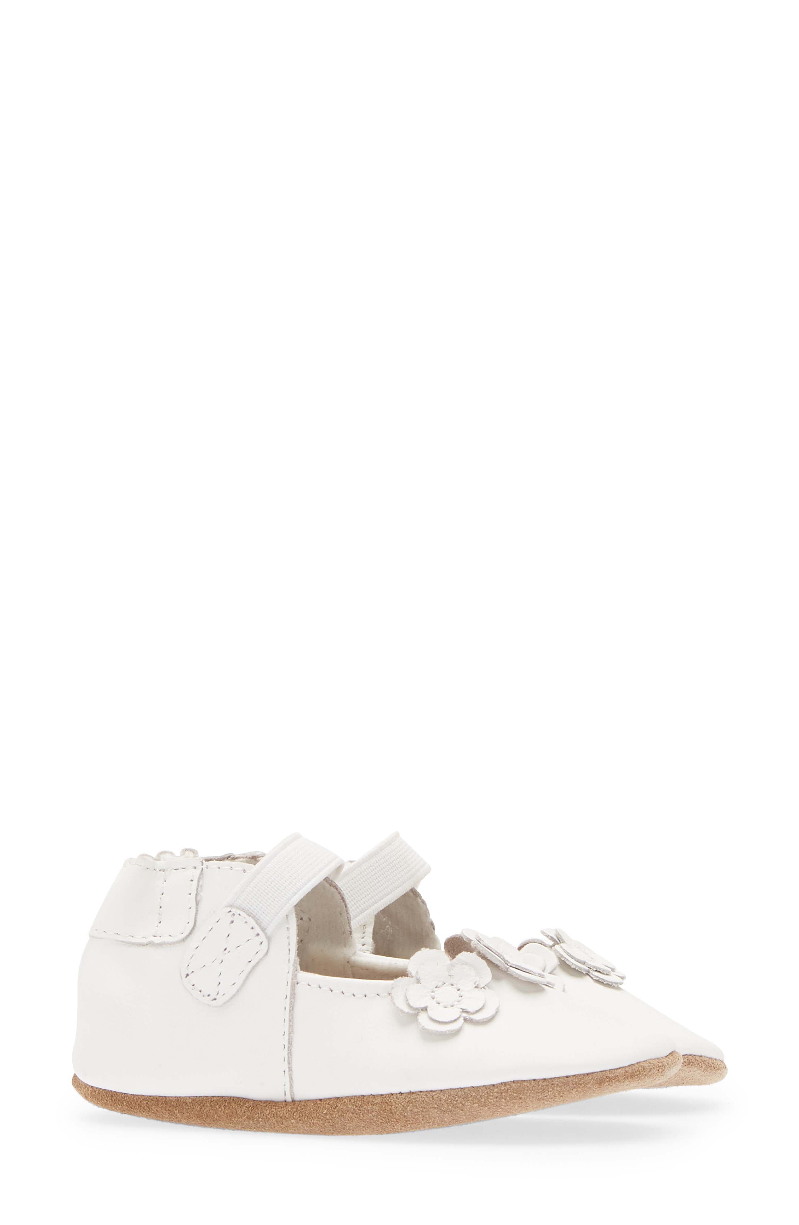 Robeez<sup>®</sup> Brianna Crib Shoe, Alternate, color, White