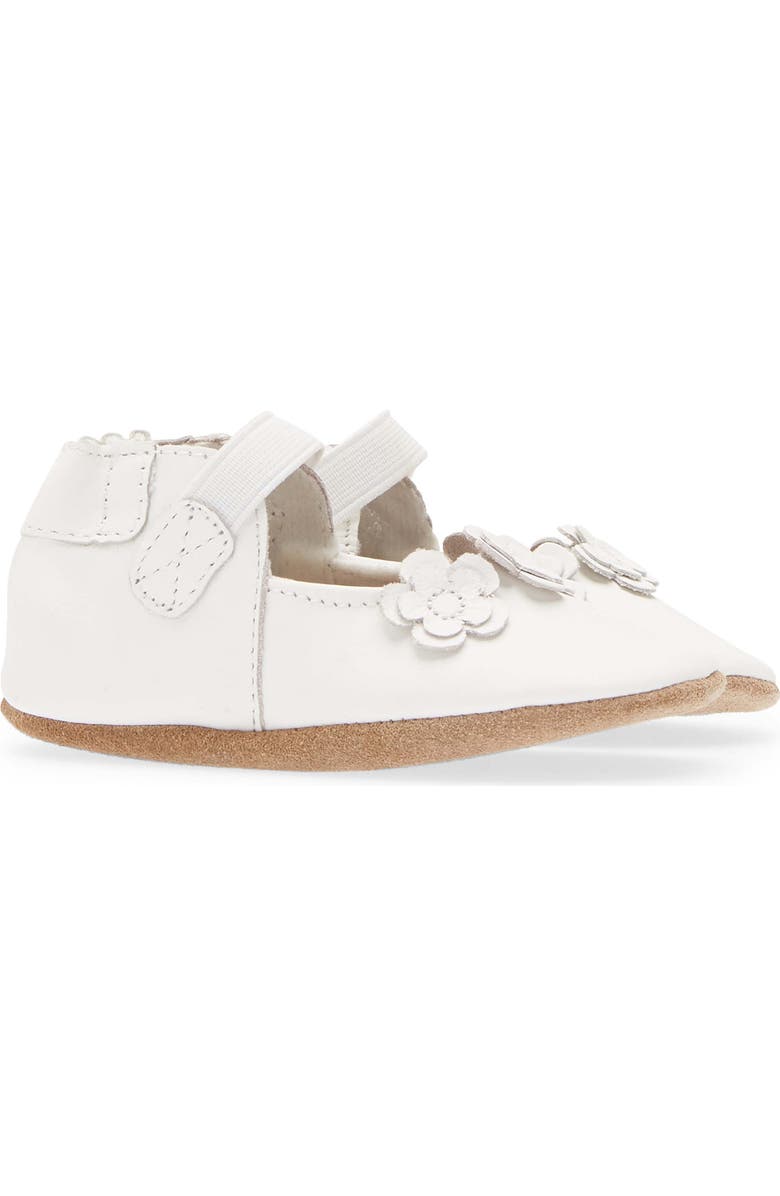 Robeez<sup>®</sup> Brianna Crib Shoe, Alternate, color, White