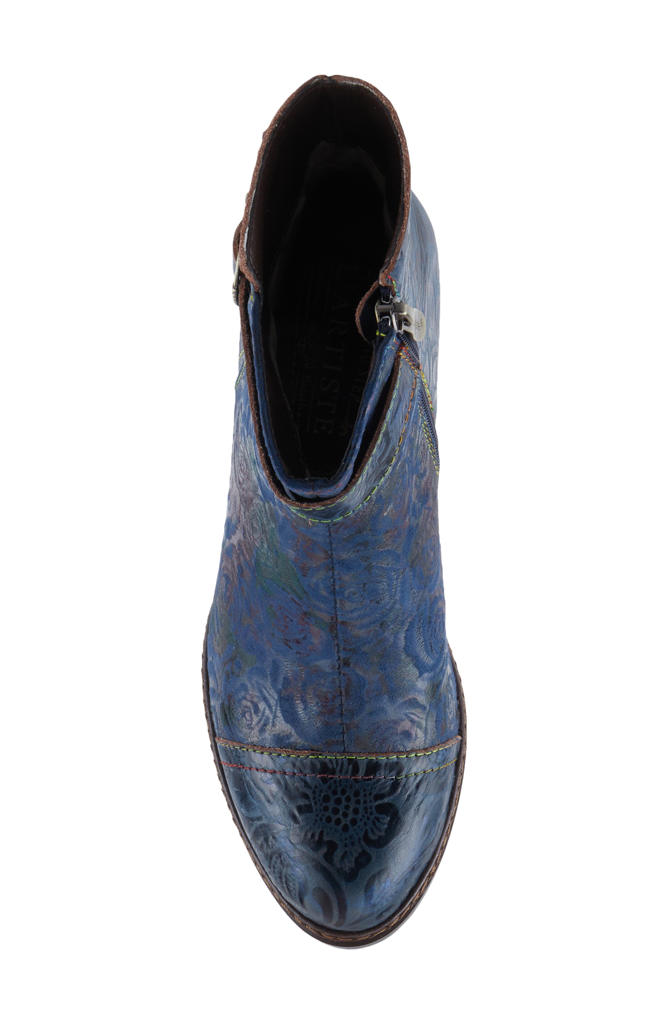 Antilles Flower Embossed, Alternate, color, BLUE