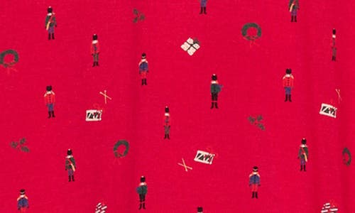 Eberjey Henry Print Jersey Long Pajamas In Red