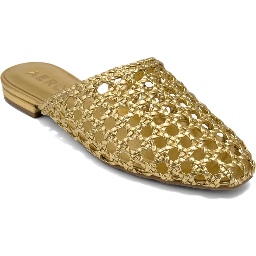 Aerosoles Assia Woven Mule in Gold Open Woven at Nordstrom Rack, Size 7.5