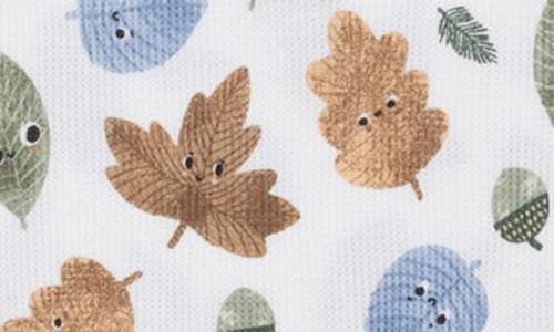 Angel Dear Cuddly Leaves Henley Romper In Green