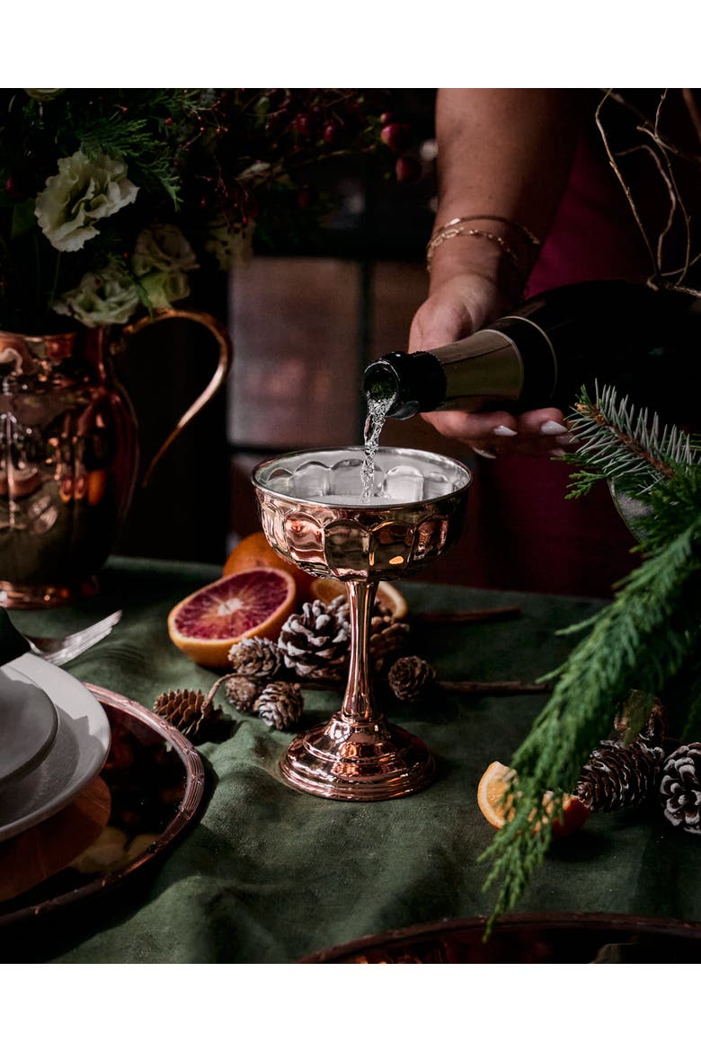Vintage-Inspired Copper Coupe Glasses, Alternate, color, Copper
