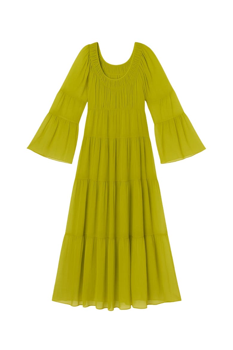 Skye Tiered Dress, Alternate, color, Pear Green