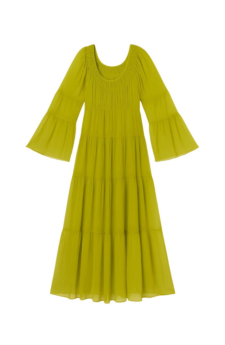 Rebecca Taylor Skye Tiered Dress, Alternate, color, Pear Green