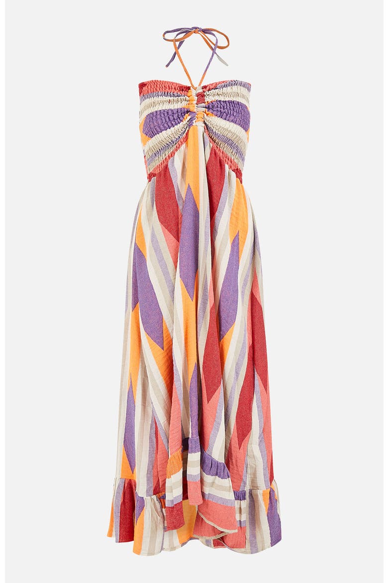 Block Print Cotton Maxi Dress, Alternate, color, Multi