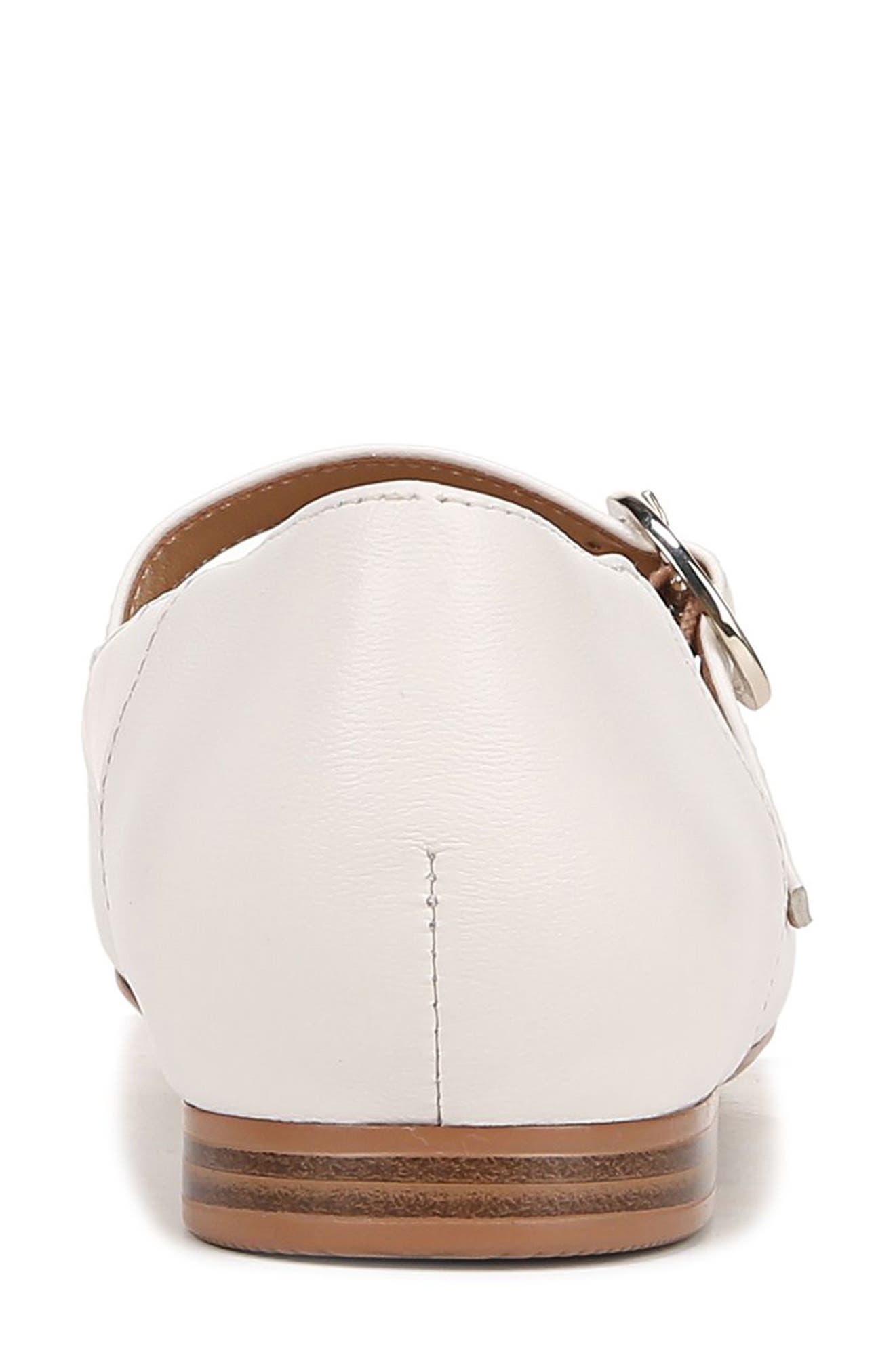 Kelly Mary Jane Flat, Alternate, color, WARM WHITE LEATHER